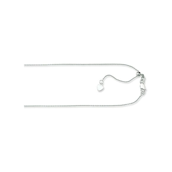 Finejewelers Sterling Silver 16 Inch Rhodium Finish Shiny 1.8mm Basic Cable Link Chain Lobster Clasp 